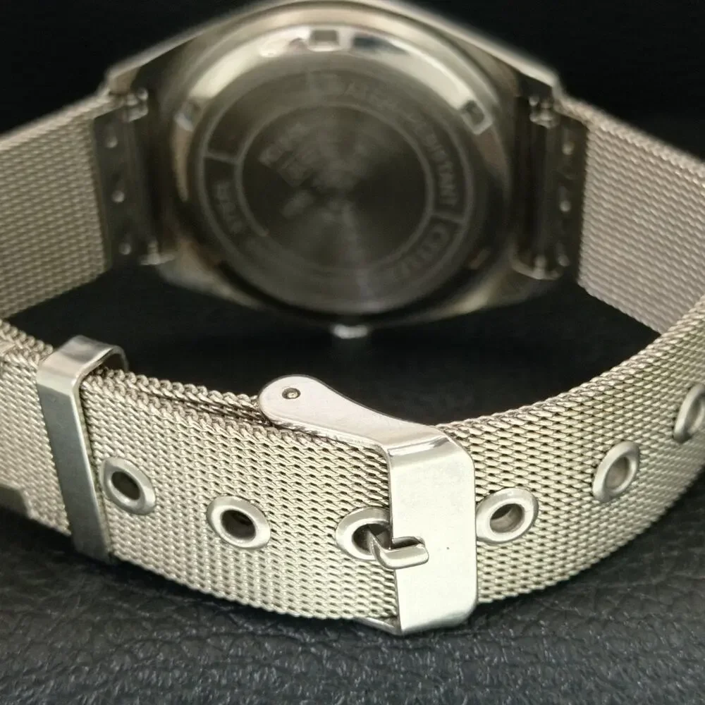 Vintage 1988 Citizen Manual Wound Mens Silver Watch & Silver accents